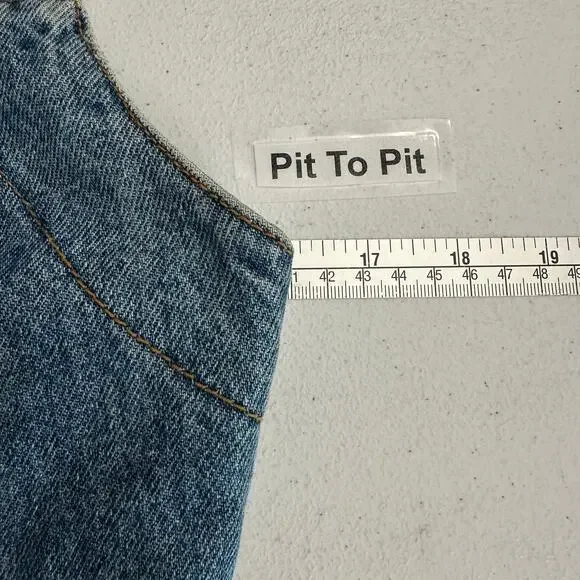 Bongo Gene Montesano Womens‎ Y2K Denim Mini Dress Size 5 Festival Grunge Retro - Picture 5 of 7